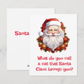 サンタのジョーク シーズンカード (正面/裏面)