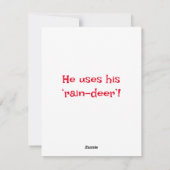 サンタのジョーク 雷雨 シーズンカード (裏面)