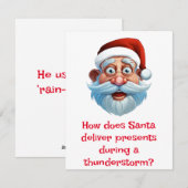 サンタのジョーク 雷雨 シーズンカード (正面/裏面)