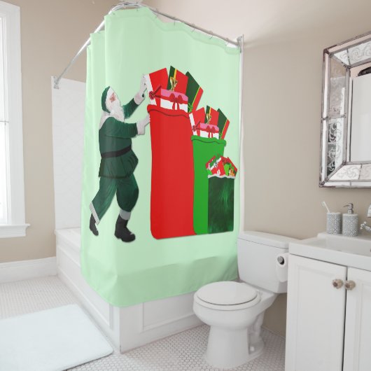 サンタのジレンマシャワー幕 シャワーカーテン (インサイチュ)