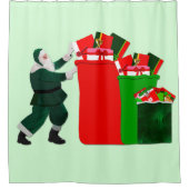サンタのジレンマシャワー幕 シャワーカーテン (正面)