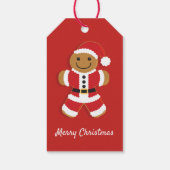 サンタのジンジャーブレッドマン|のギフトのラベル ギフトタグ (裏面)