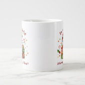 サンタのスウィート ラクーン トリート ジャンボコーヒーマグカップ (正面)