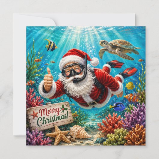 サンタのスクーバダイビング クリスマス (正面)