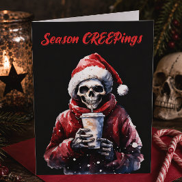 サンタのスケルトンでクリスマスをスプーキーに カード
