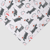 サンタのスコッチテリア犬スコットランドテリアの子犬のクリスマス 薄葉紙 (詳細)