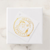 サンタのスタンプ付きクリスマスギフトリスト – 承認済み フェイバータグ (箱)