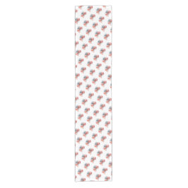 サンタのスノーバードフラミンゴ ショートテーブルランナー