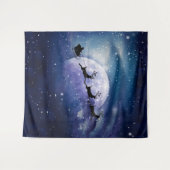 サンタのスレイ | ファンタジーギャラクシー クリスマスの夜空 タペストリー (正面(横))