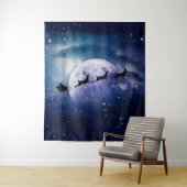 サンタのスレイ | ファンタジーギャラクシー クリスマスナイトスカイ タペストリー (インサイチュ)