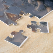 サンタのスレイ、3Dクリスマス、ウィンタービレッジ、子供たち ジグソーパズル (側面)