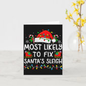 サンタのスレッドを直す最も可能性の高い家族マッチング カード (黄色い花)