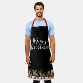 サンタのスレーとトナカイ エプロン (着用した状態)