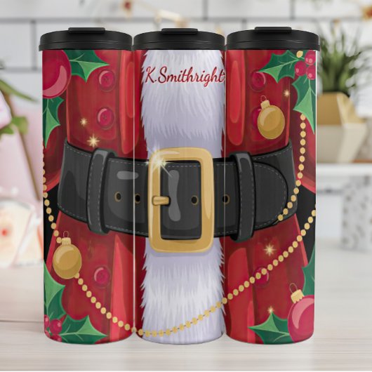 サンタのスーツのクローズアップ タンブラー