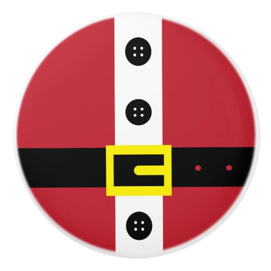 サンタのスーツ セラミックノブ (正面)