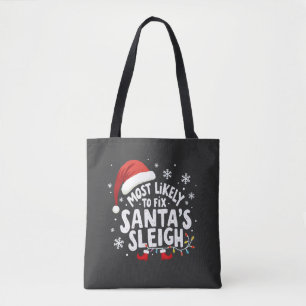サンタのソリのクリスマスを直す可能性が高い トートバッグ
