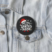 サンタのソリのクリスマスを直す可能性が高い 缶バッジ (インサイチュ)