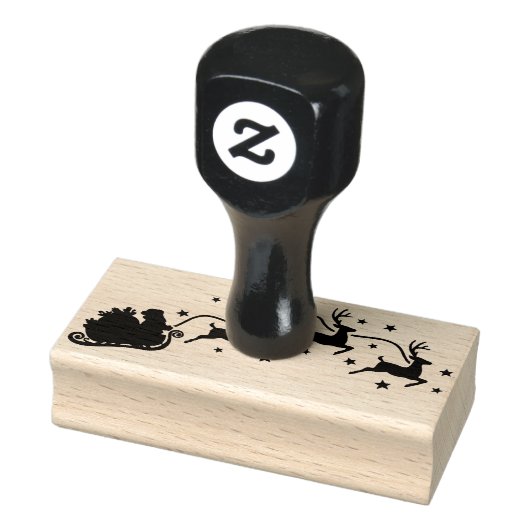 サンタのソリのクリスマスゴムのスタンプ ラバースタンプ (スタンプ)