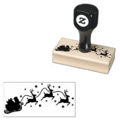 サンタのソリのクリスマスゴムのスタンプ ラバースタンプ (押印)