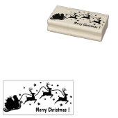 サンタのソリのクリスマスゴムのスタンプ ラバースタンプ (押印)