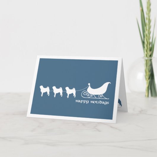 サンタのソリを引っ張るガス シーズンカード (正面)