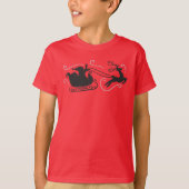 サンタのソリ クリスマス Tシャツ (正面)