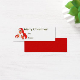 サンタのタグからメリークリスマス