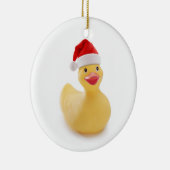 サンタのダッキーのクリスマスのオーナメント セラミックオーナメント (右)