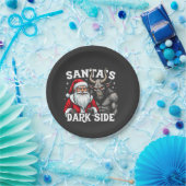 サンタのダークサイドクリスマス邪悪なクランプス ペーパープレート (パーティー)