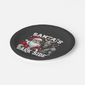 サンタのダークサイドクリスマス邪悪なクランプス ペーパープレート (アングル)