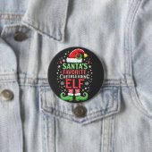 サンタのチアリーティングお気に入りの小妖精や小人ファミリーマッチング 缶バッジ (インサイチュ)