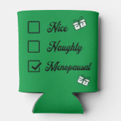 サンタのチェックリスト – ニース、いけな閉経期 缶クーラー (裏面)