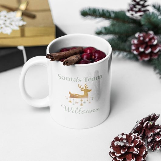 サンタのチーム | お揃いファミリークリスマス コーヒーマグカップ