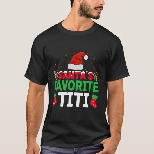 サンタのティティお気に入りのクリスマスマッチング Tシャツ (正面)
