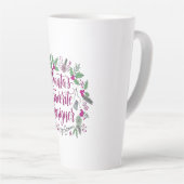 サンタのデザイお気に入りのナークリスマス裁縫ギフトID カフェラテマグ (右アングル)