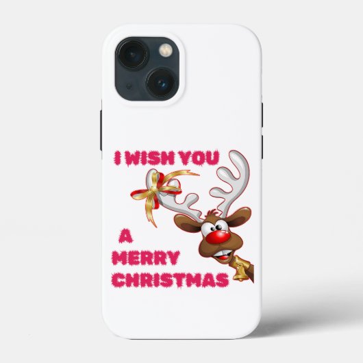 サンタのトナカイがクリスマスの祝賀を祈る Case-Mate iPhoneケース (裏面)