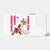 サンタのトナカイがクリスマスの祝賀を祈る Case-Mate iPhoneケース (裏面 (横))