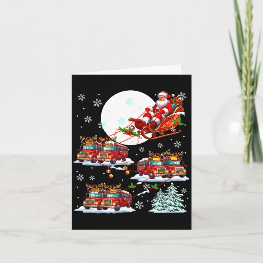 サンタのトナカイとスクールバスの運転手のマッチングゲーム カード (正面)