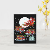 サンタのトナカイとスクールバスの運転手のマッチングゲーム カード (黄色い花)