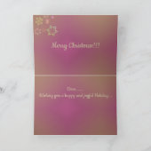 サンタのトナカイとスノーフレーク・カード カード (内部)