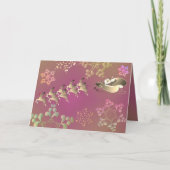 サンタのトナカイとスノーフレーク・カード カード (正面)