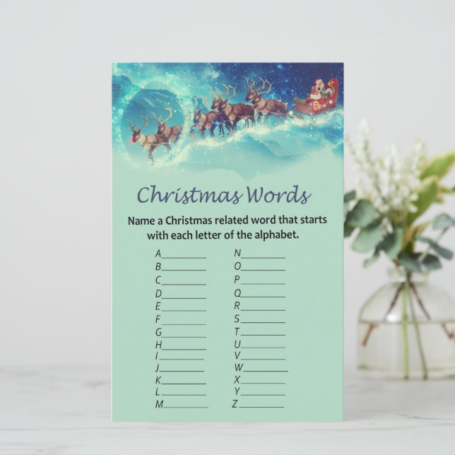 サンタのトナカイのクリスマスアルファベットゲーム (スタンド正面)