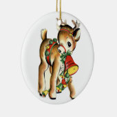 サンタのトナカイのヴィンテージのオーナメント セラミックオーナメント (右)