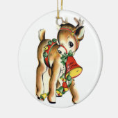 サンタのトナカイのヴィンテージのオーナメント セラミックオーナメント (左)