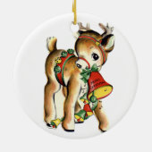 サンタのトナカイのヴィンテージのオーナメント セラミックオーナメント (裏面)