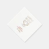 サンタのトナカイの名家族の名前クリスマス スタンダードカクテルナプキン (角)