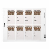 サンタのトナカイの贈り物ラベル全8個 ラベル (フルシート)