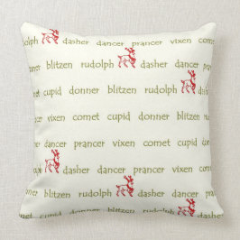 サンタのトナカイはクリスマスの枕を示します クッション