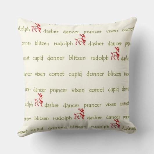 サンタのトナカイはクリスマスの枕を示します クッション (裏面)