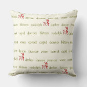 サンタのトナカイはクリスマスの枕を示します クッション (正面)